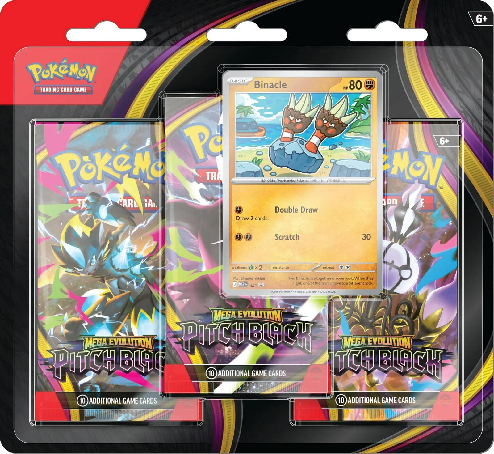 Pokémon TCG Mega Evolution: Pitch Black 3-Pack Blister